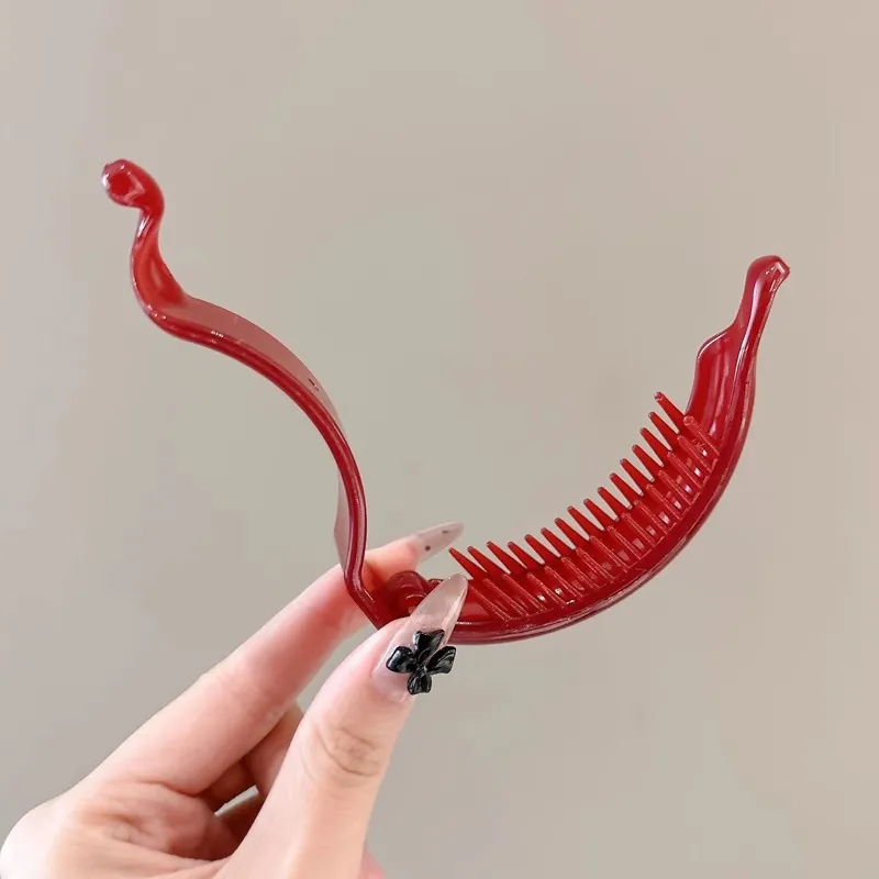 Water Jade Acrylic Hair Clips Women's-5