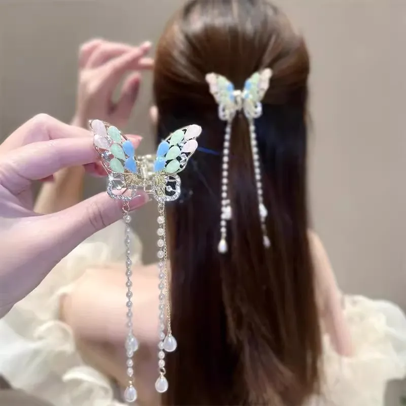 Water jade Hair Clips Women's-1