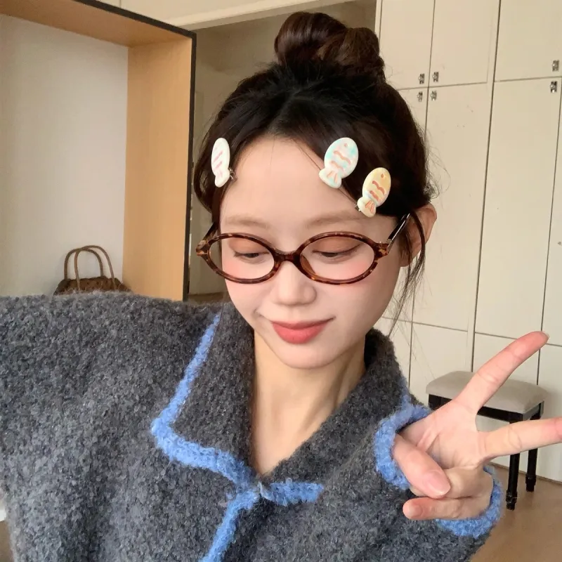 Water Jade Acrylic Hair Clips Women's-3