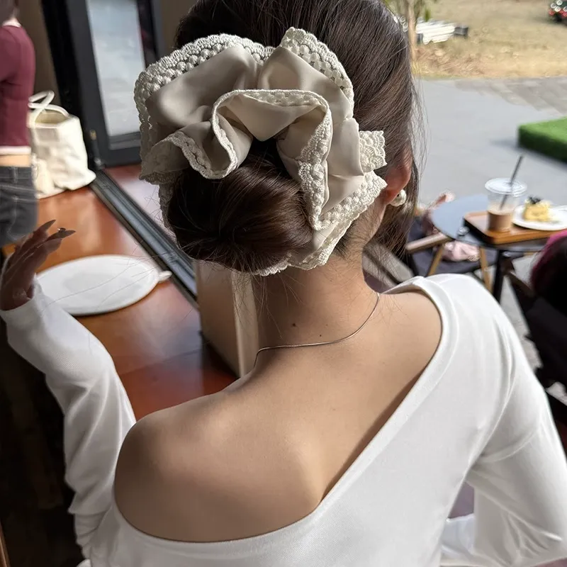 Water Jade Fabric Hair Tie Women's-2