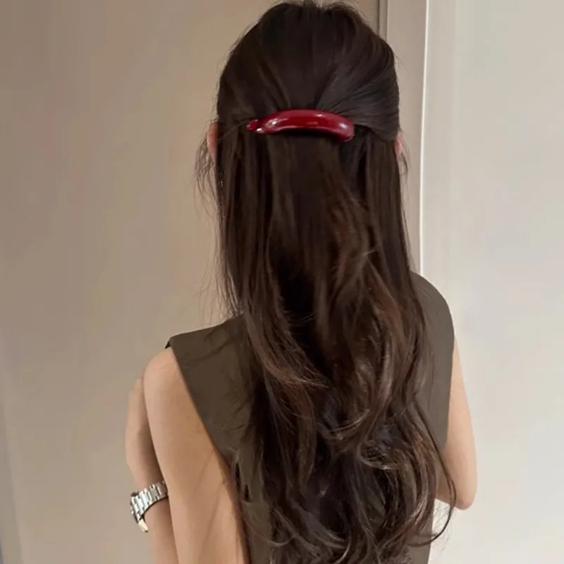 Water Jade Acrylic Hair Clips Women's-1