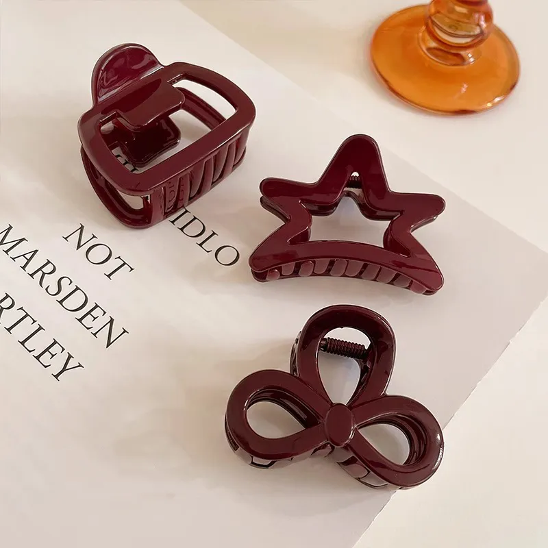 Water Jade Acrylic Hair Clips Women's-4