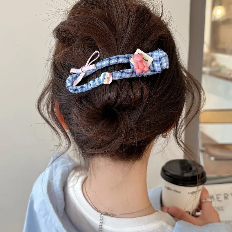 Water Jade Acrylic Hair Clips Women's-4