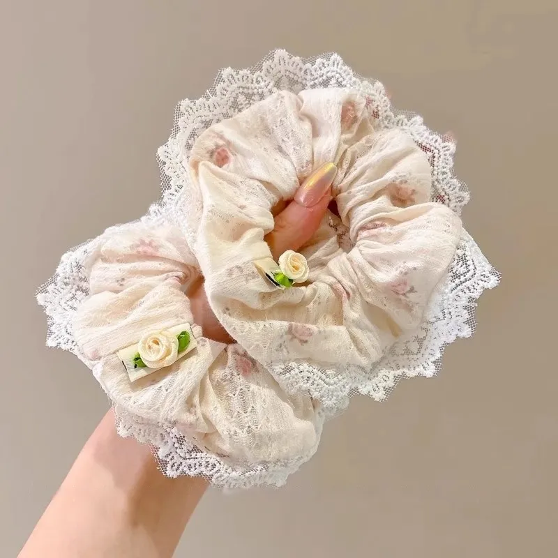 Water Jade Fabric Hair Tie Women's-3