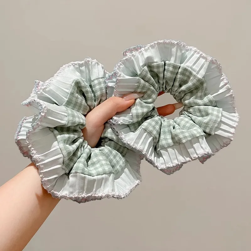 Water Jade Fabric Hair Tie Women's-5