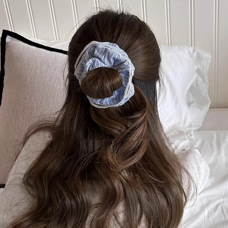 Water Jade Fabric Hair Tie Women's-2