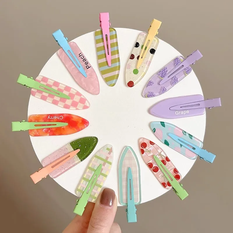 Water Jade Acrylic Hair Clips Women's-4