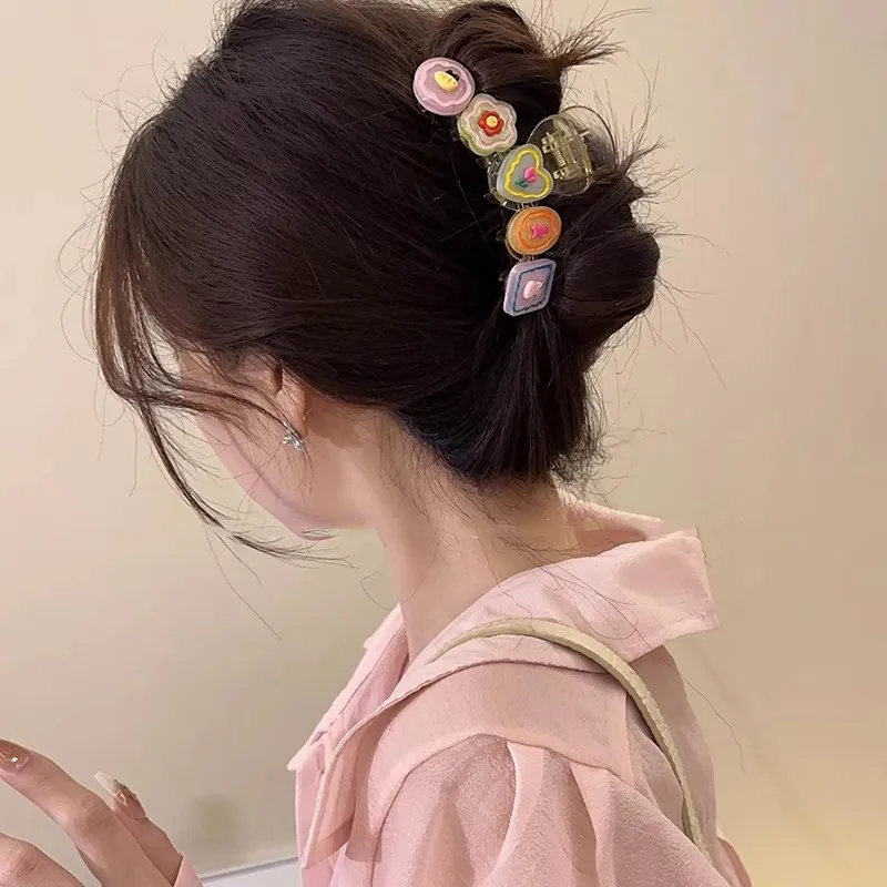 Water jade Hair Clips Women's-4