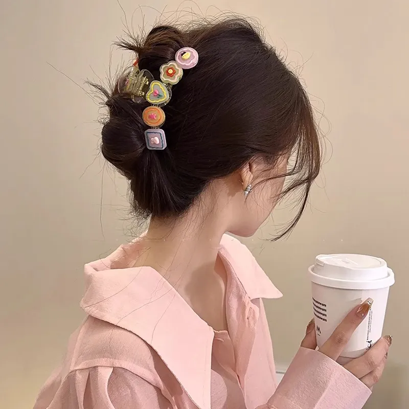 Water jade Hair Clips Women's-3