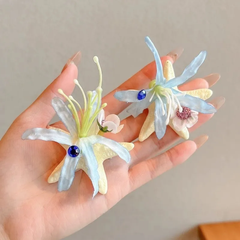 Water Jade Alloy Hair Clips Women's-4