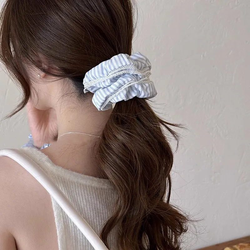 Water Jade Fabric Hair Tie Women's-4