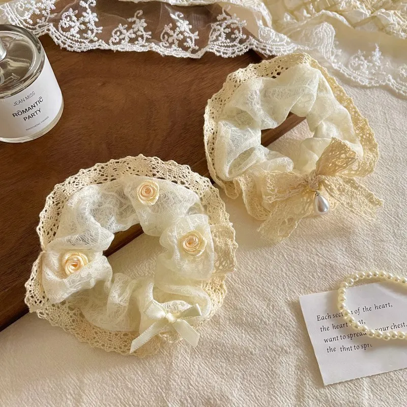 Water Jade Fabric Hair Tie Women's-2