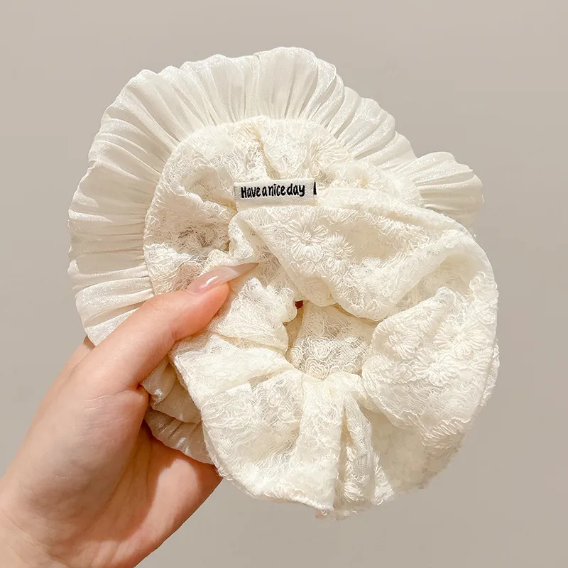 Water Jade Fabric Hair Tie Women's-3