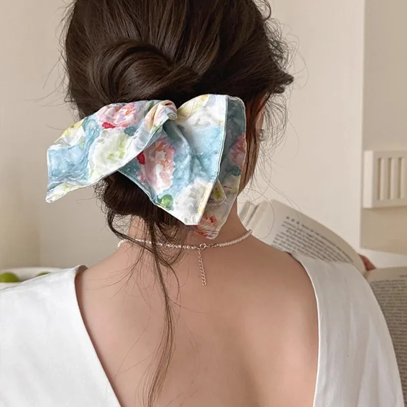 Water Jade Fabric Hair Tie Women's-1