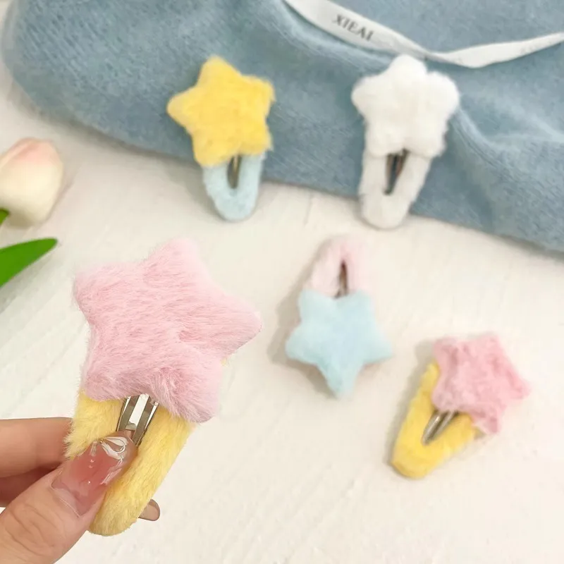 Water Jade Fabric Hair Clips Women's-5