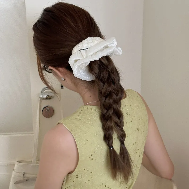 Water Jade Fabric Hair Tie Women's-2