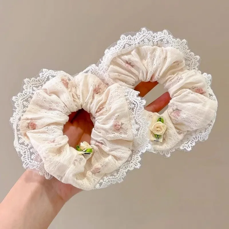 Water Jade Fabric Hair Tie Women's-1