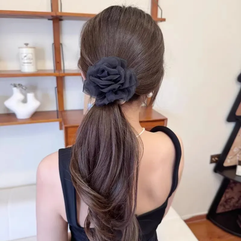Water Jade Rubber Band Hair Tie Women's-4