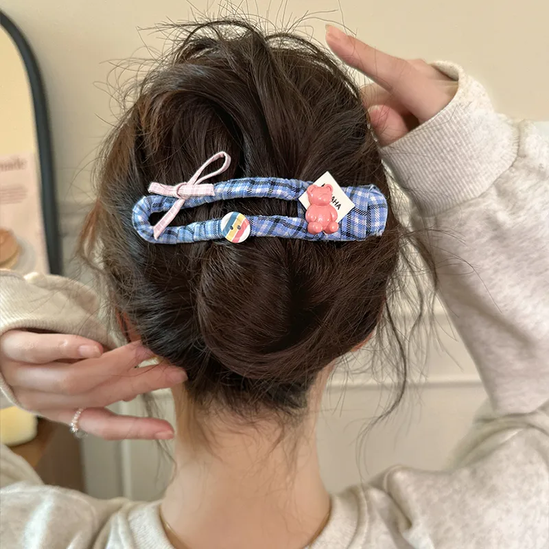 Water Jade Acrylic Hair Clips Women's-1