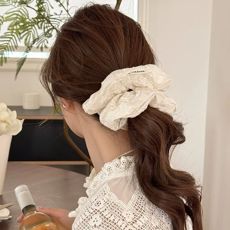 Water Jade Fabric Hair Tie Women's-4