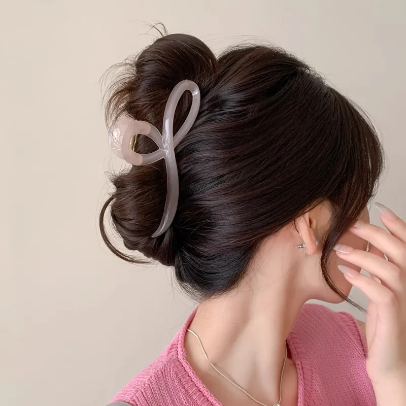 Water Jade Acrylic Hair Clips Women's-3