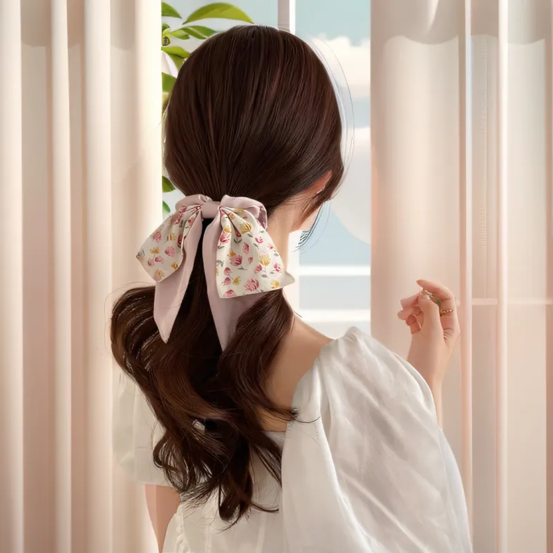 Water Jade Fabric Hair Tie Women's-2
