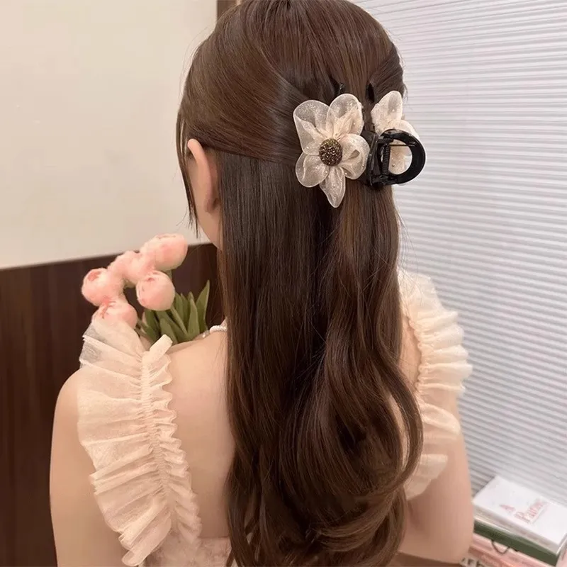 Water Jade Acrylic Hair Clips Women's-2