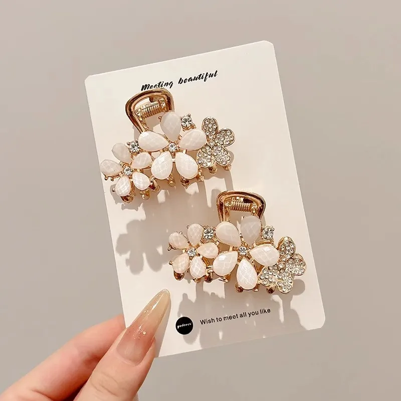 Water Jade Alloy Hair Clips Women's-4