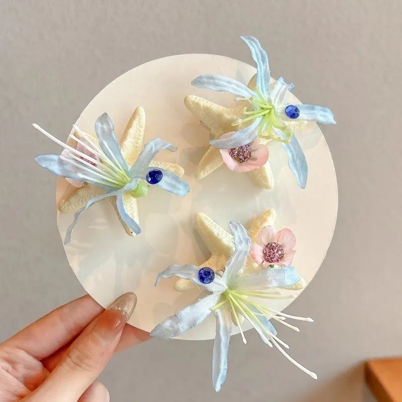 Water Jade Alloy Hair Clips Women's-3