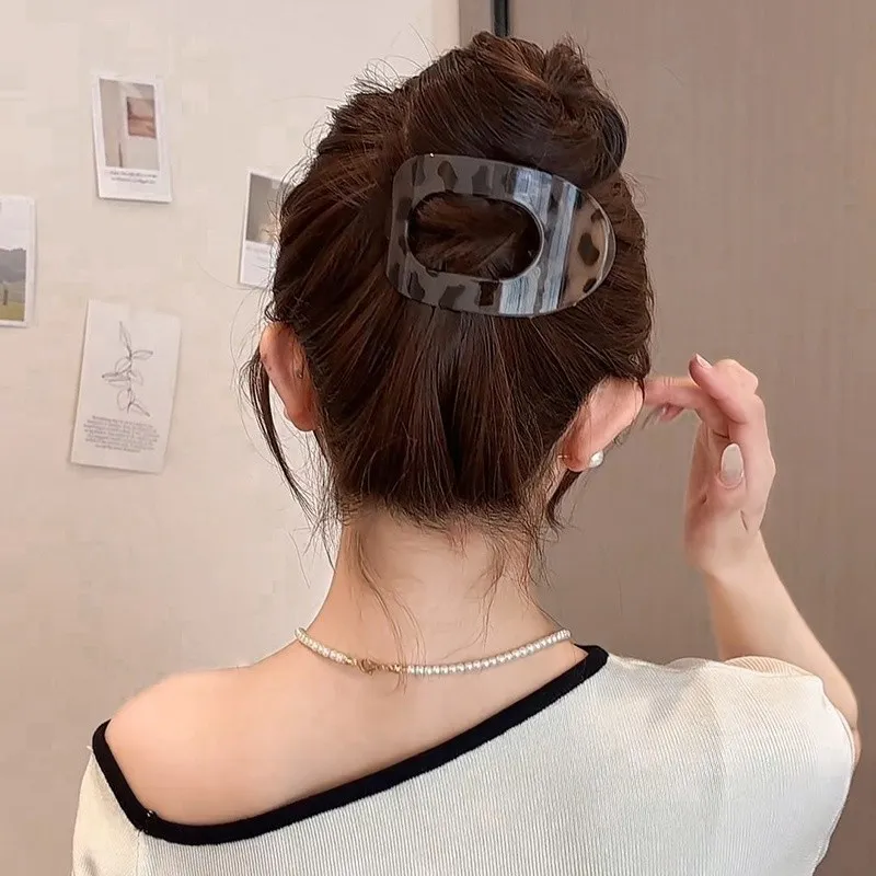 Water Jade Acrylic Hair Clips Women's-4