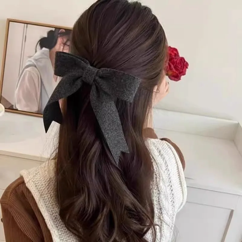 Water Jade Fabric Hair Clips Women's-2