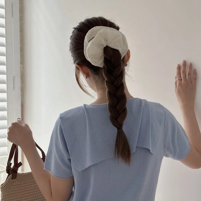 Water Jade Fabric Hair Tie Women's-5