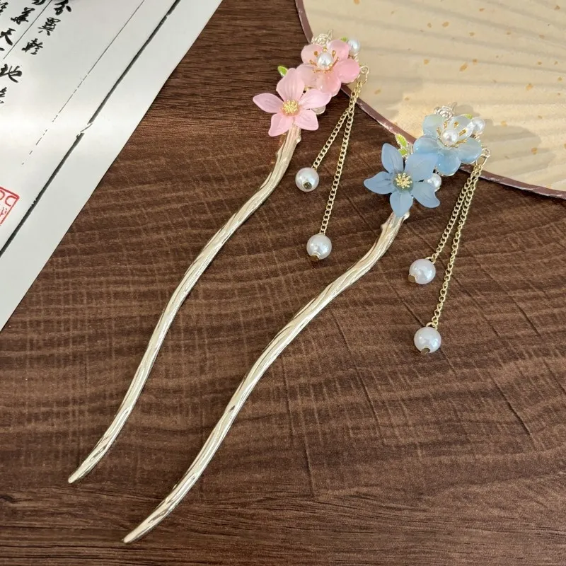Water Jade Alloy Hairpins Women's-3