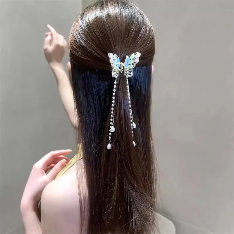 Water jade Hair Clips Women's-3