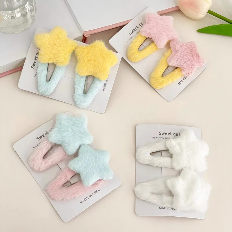 Water Jade Fabric Hair Clips Women's-4