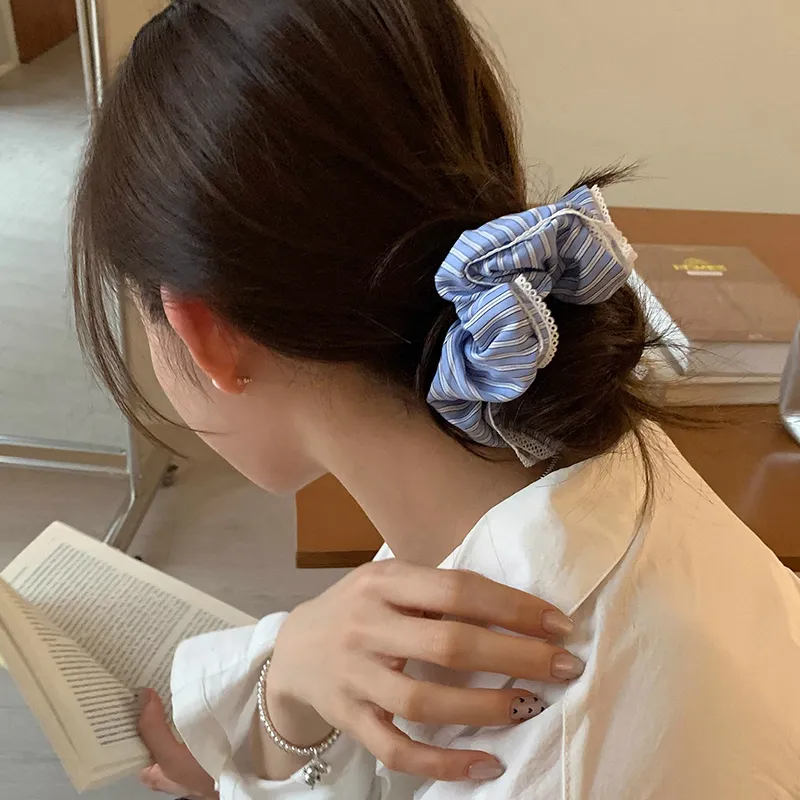Water Jade Fabric Hair Tie Women's-6