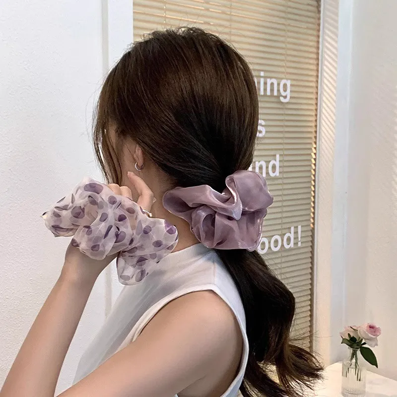 Water Jade Rubber Band Hair Tie Women's-2