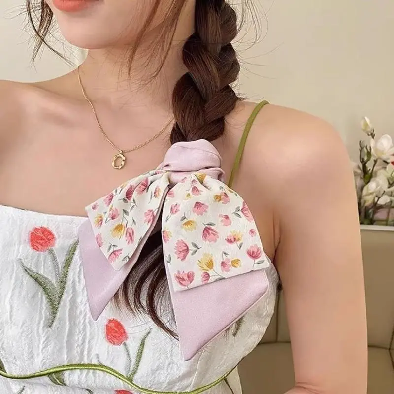 Water Jade Fabric Hair Tie Women's-3