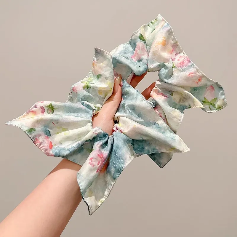 Water Jade Fabric Hair Tie Women's-5