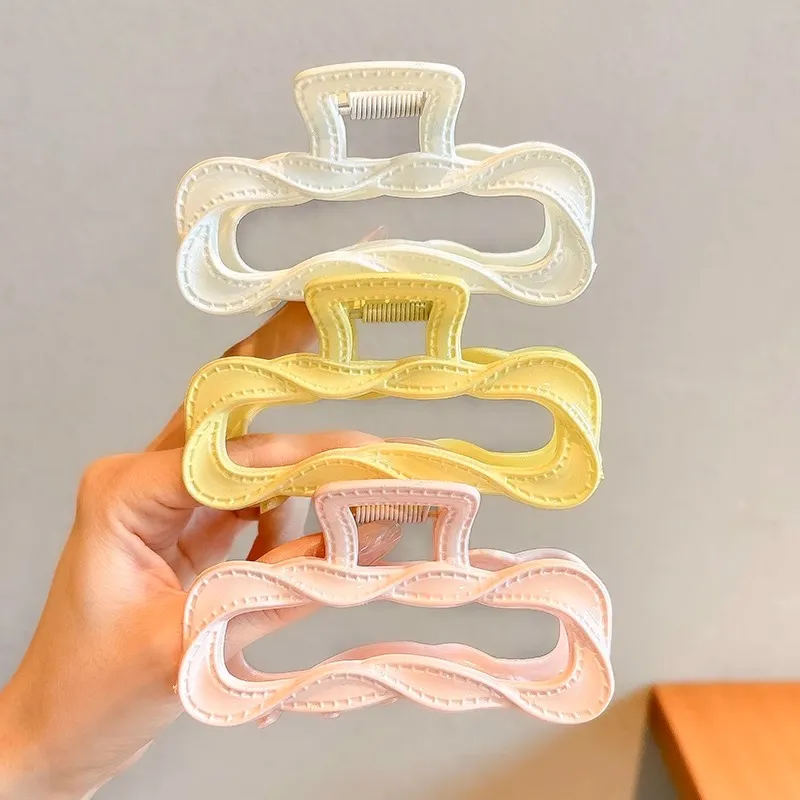Water Jade Acrylic Hair Clips Women's-4