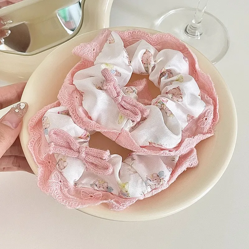 Water Jade Fabric Hair Tie Women's-3