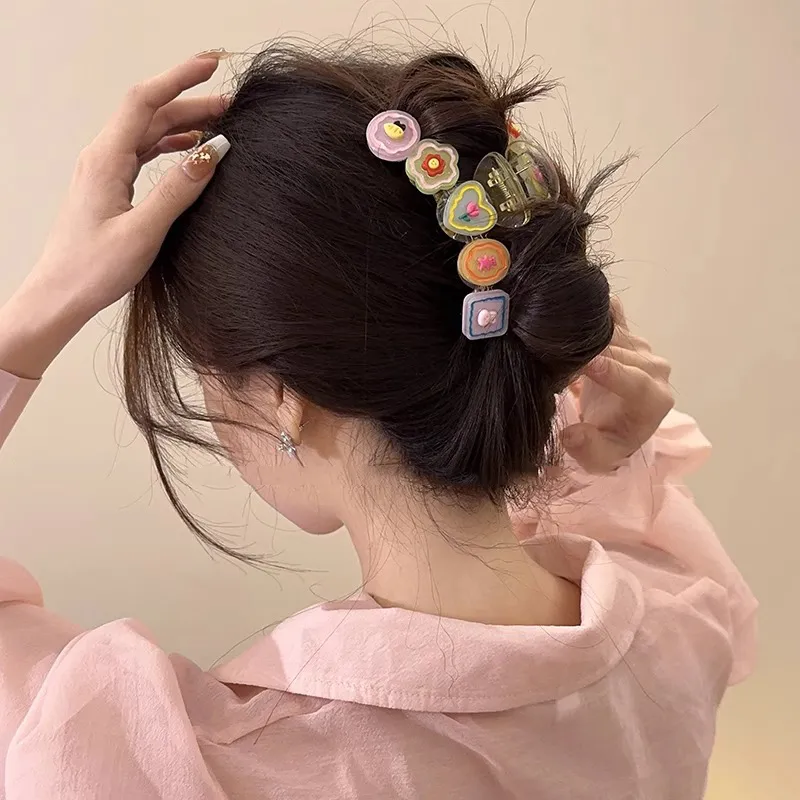 Water jade Hair Clips Women's-1