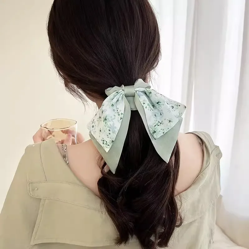 Water Jade Fabric Hair Tie Women's-4