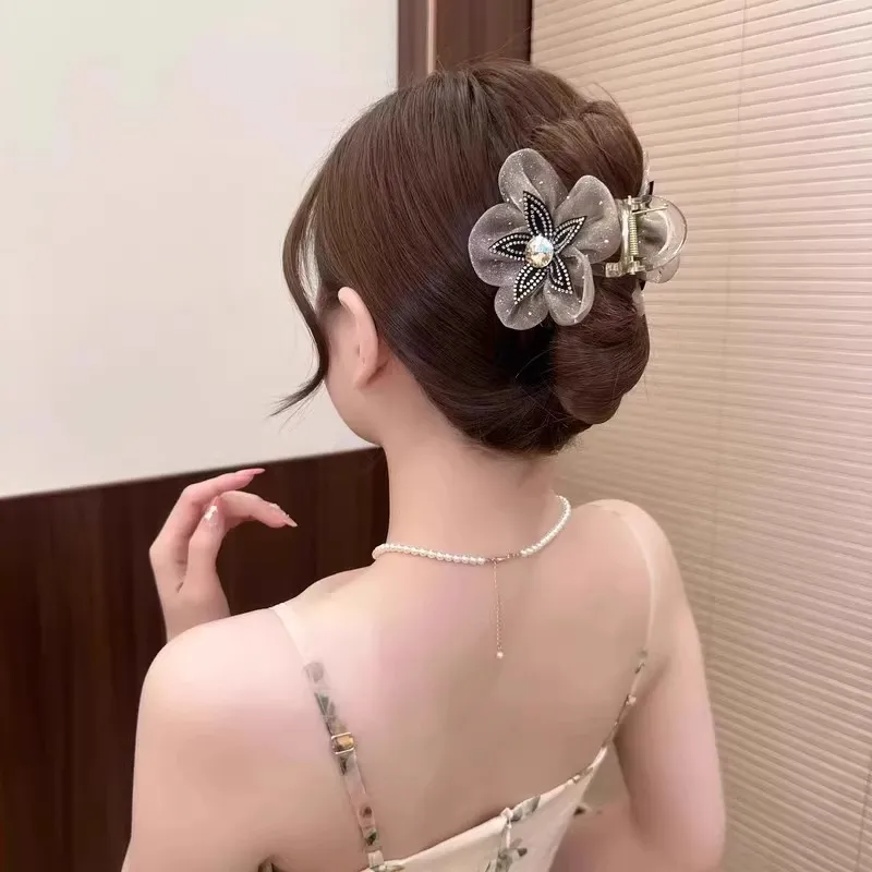 Water Jade Acrylic Hair Clips Women's-5