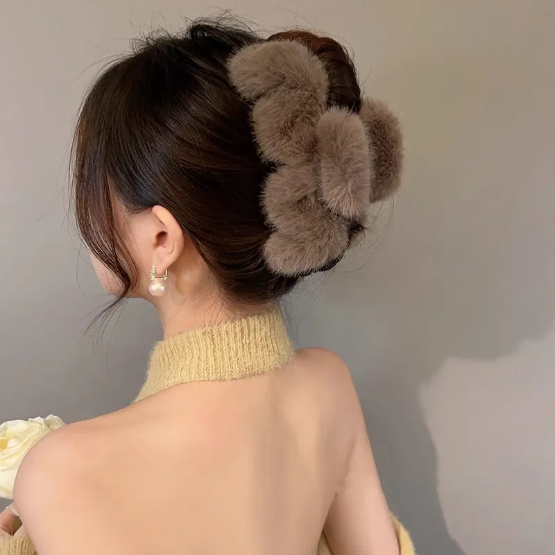Water Jade Acrylic Hair Clips Women's-5