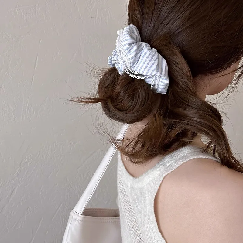 Water Jade Fabric Hair Tie Women's-3