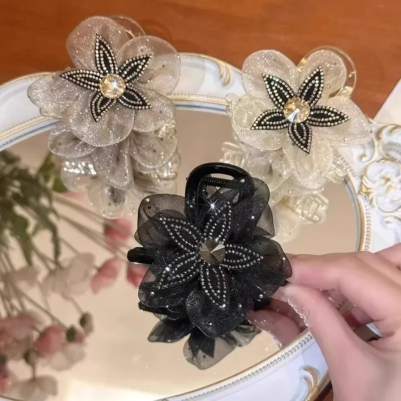 Water Jade Acrylic Hair Clips Women's-6