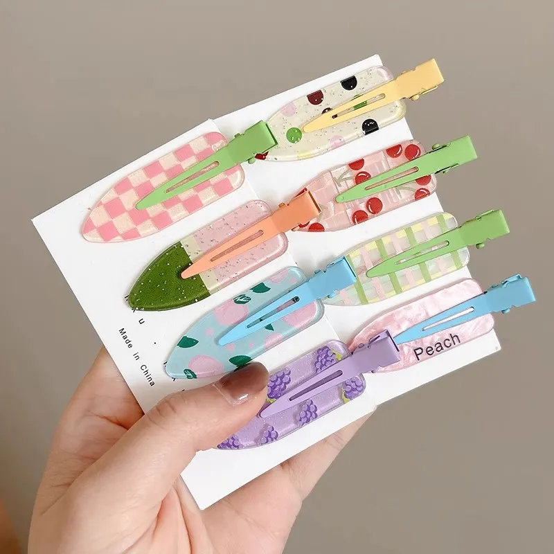 Water Jade Acrylic Hair Clips Women's-5