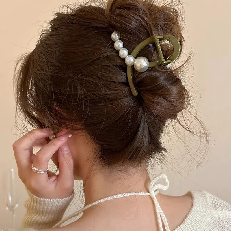 Water jade Hair Clips Women's-1