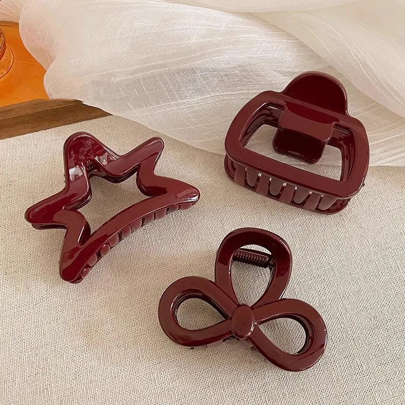 Water Jade Acrylic Hair Clips Women's-1